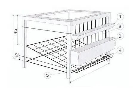 Cage dimensions for laying hens + drawings