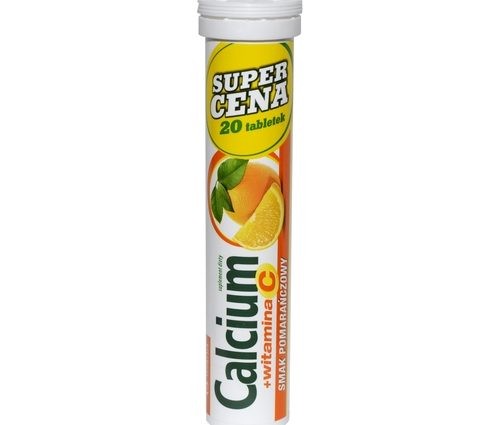 Calcium 300 mg + Vitamin C.