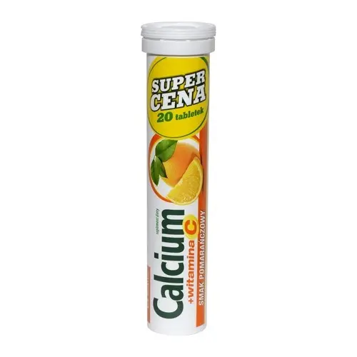 Calcium 300 mg + Vitamin C.