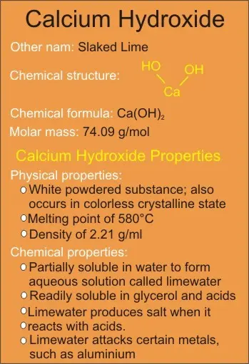 Calcium hydroxide &#8211; use, properties, side effects and side effects