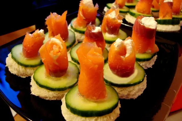 Canape with salmon on skewers and without: 17 recipes for original snacks with photos