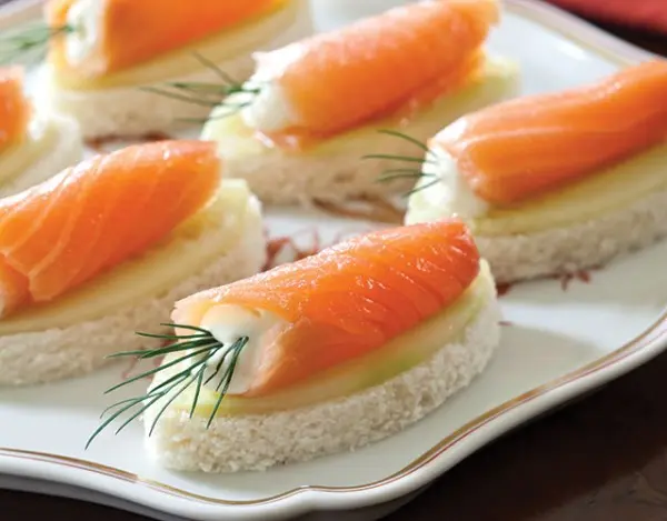 Canape with salmon on skewers and without: 17 recipes for original snacks with photos