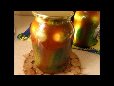 Canned cucumbers with chili ketchup for the winter: pickling and pickling recipes per liter jar