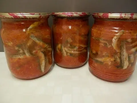Canned fish for the winter at home
