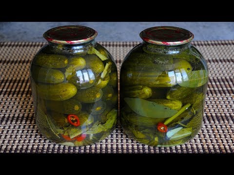 Canning cucumbers with citric acid for the winter in liter jars