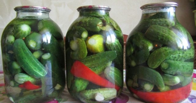 Canning cucumbers with citric acid for the winter in liter jars