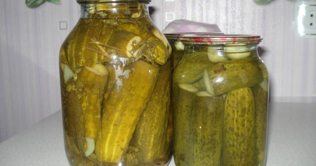 Canning cucumbers with citric acid for the winter in liter jars