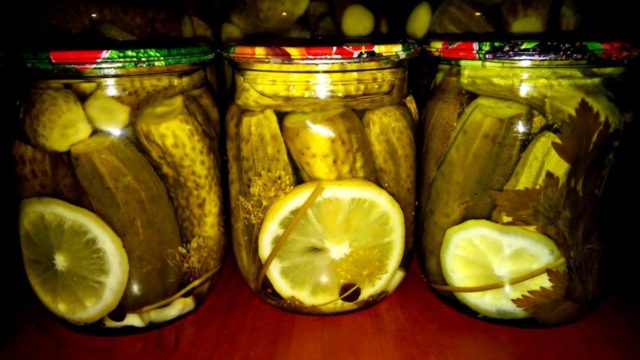 Canning cucumbers with citric acid for the winter in liter jars