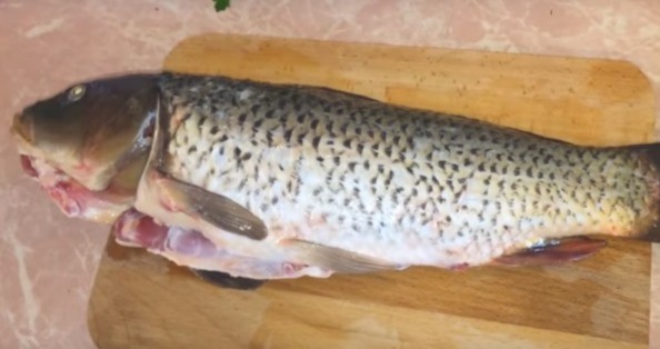 Carp in the oven in foil: whole, slices, steaks, fillets