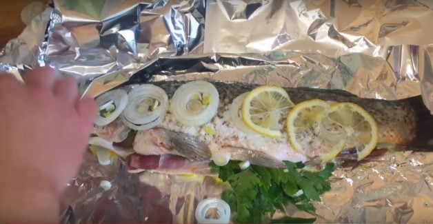 Carp in the oven in foil: whole, slices, steaks, fillets