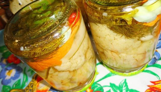 Cauliflower for the winter: pickled blanks