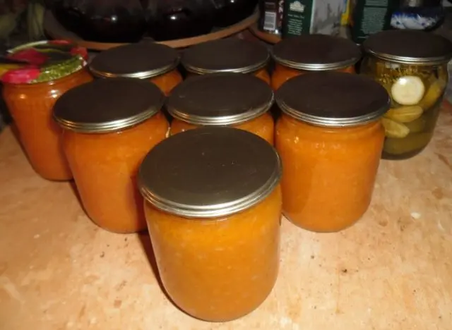 Caviar from carrots and onions for the winter