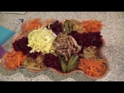 Chafan salad: a classic recipe with chicken, beef, vegetables