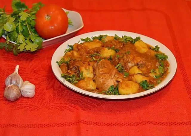 Chakhokhbili from chicken: recipes in a slow cooker