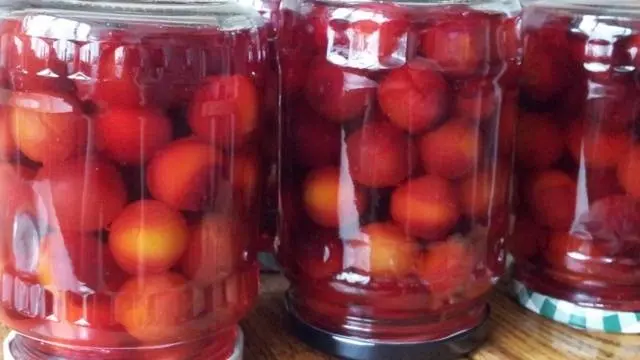 Cherry plum compote