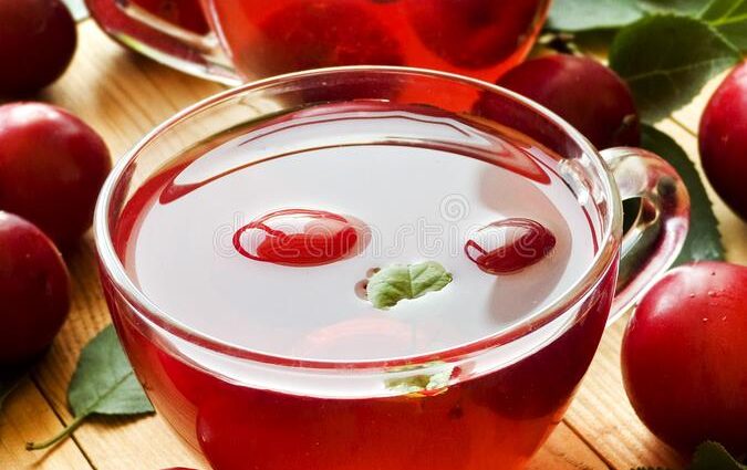 Cherry plum compote