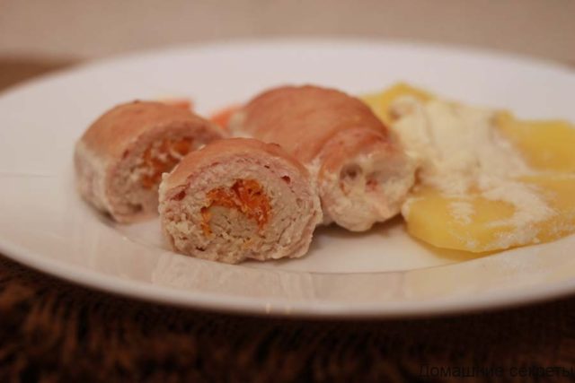 Chicken rolls with prunes: step by step recipes with photos