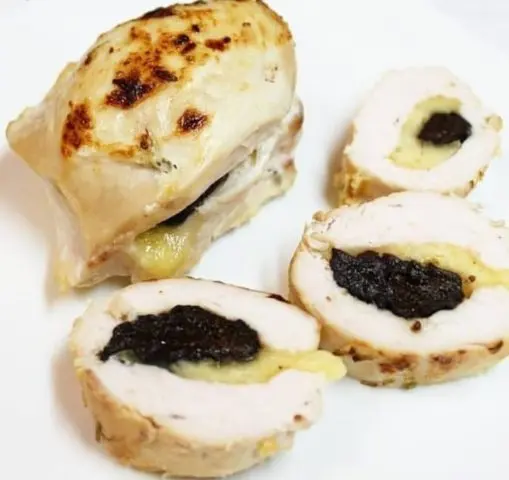 Chicken rolls with prunes: step by step recipes with photos