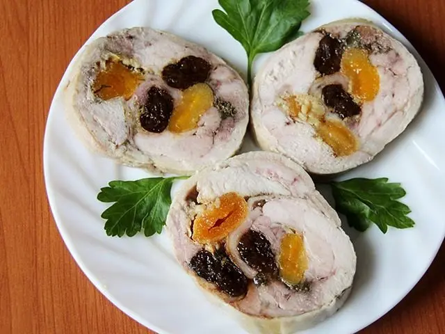 Chicken rolls with prunes: step by step recipes with photos