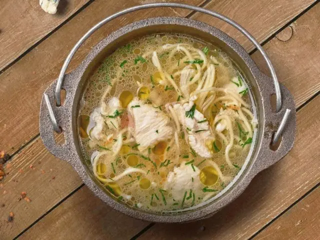 Chicken soup with champignons and vermicelli: step by step recipes with photos