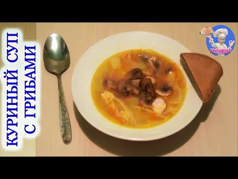 Chicken soup with champignons and vermicelli: step by step recipes with photos