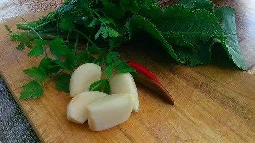 Chopped tomatoes with butter for the winter