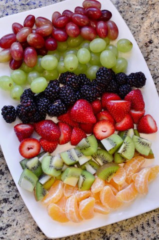 Christmas tree made of fruits for the New Years table with your own hands