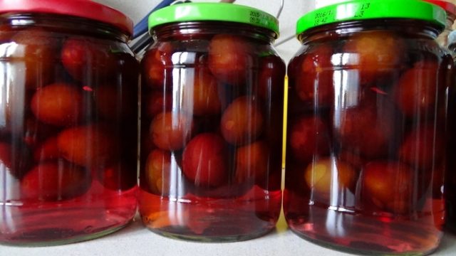 Compote for the winter from plums