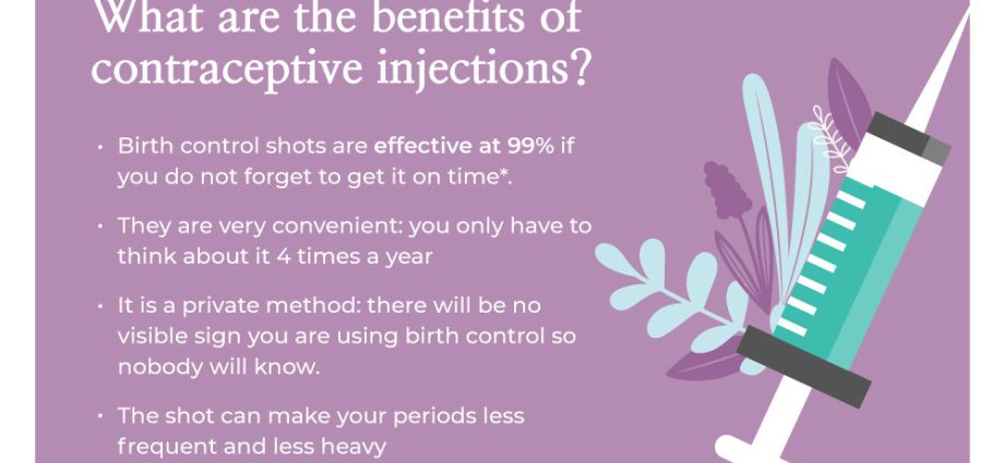 Contraceptive injection &#8211; action, advantages, disadvantages, contraindications