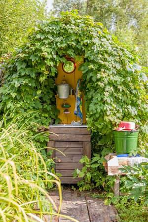 Country washbasin with cabinet and heating