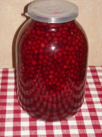 Cowberry compote for the winter