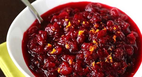 Cranberries mashed with sugar for the winter