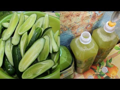 Cucumber juice for the winter: recipes for making through a juicer