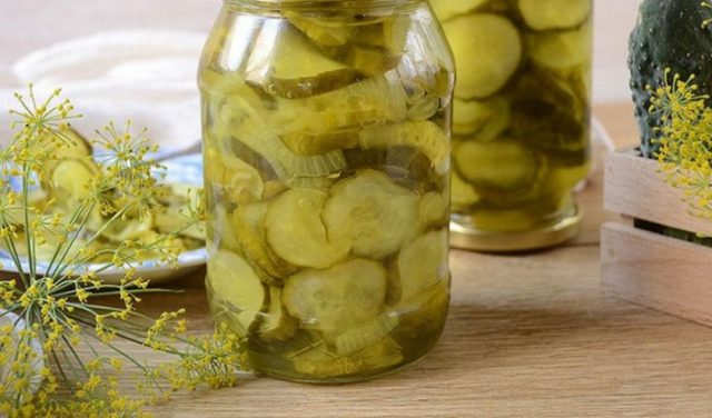 Cucumber salad with turmeric for the winter: canning recipes