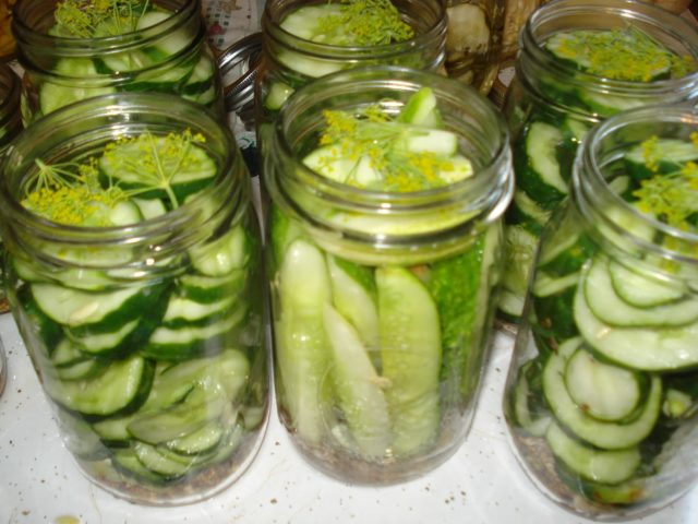 Cucumber salads in mustard dressing: recipes without sterilization for the winter