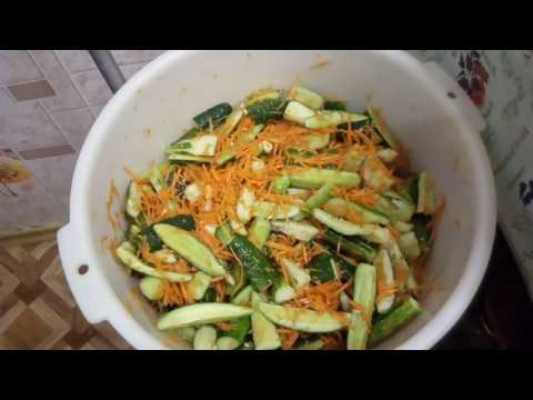 Cucumbers with carrots in Korean for the winter: step by step recipes with photos