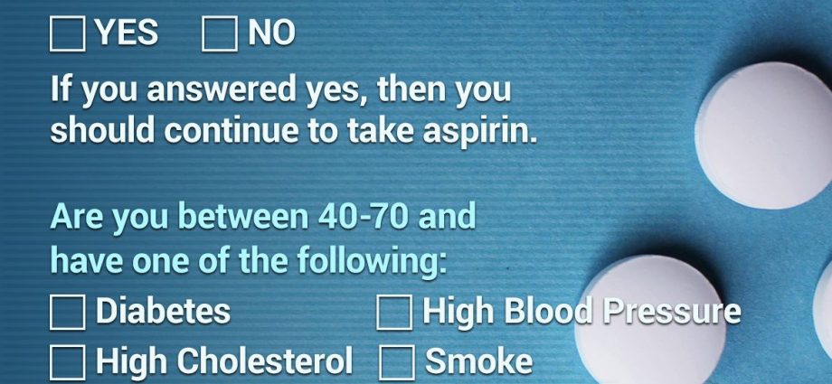 Daily dose of aspirin &#8211; yes or no?