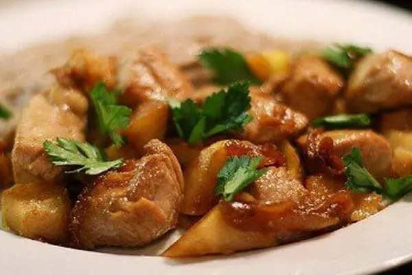 Delicious mushroom dishes with meat or chicken