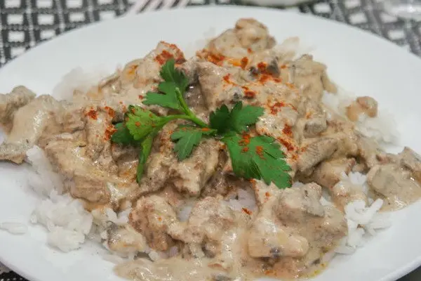 Delicious mushroom dishes with meat or chicken