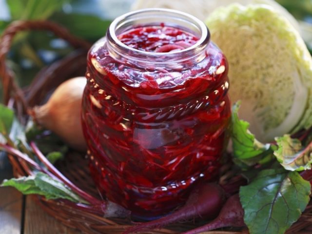 Delicious pickled instant beetroot