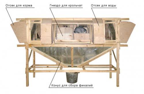 Dimensions of industrial rabbit cages