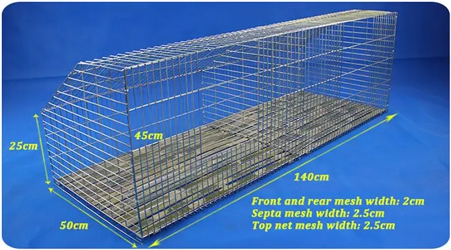 Dimensions of industrial rabbit cages