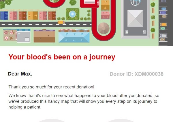 Disappearing blood donation points