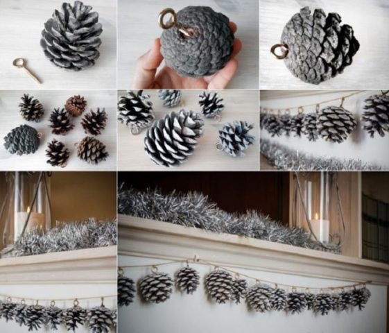 DIY crafts from cones for the New Year: pine, spruce, photos, ideas