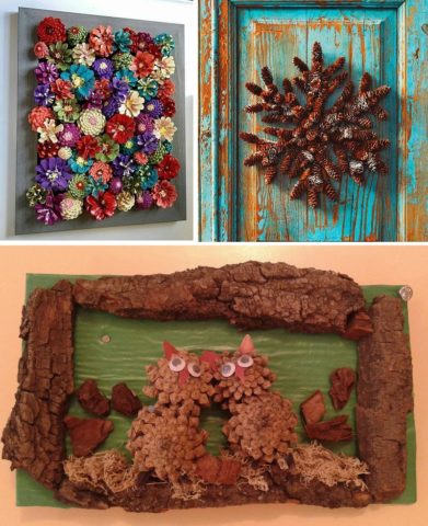 DIY crafts from cones for the New Year: pine, spruce, photos, ideas