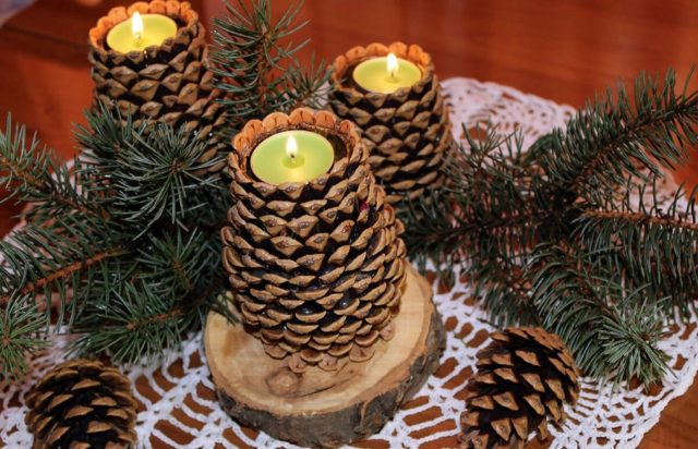 DIY crafts from cones for the New Year: pine, spruce, photos, ideas