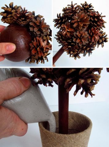 DIY crafts from cones for the New Year: pine, spruce, photos, ideas