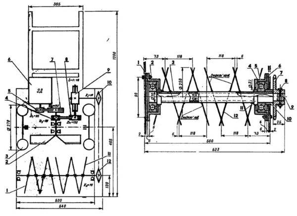 DIY homemade auger snow blower + drawings