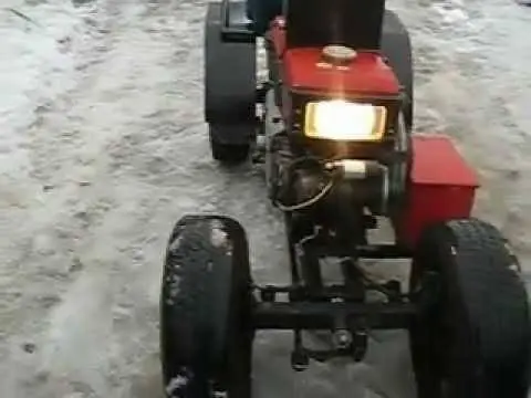 DIY mini tractor from a walk-behind tractor 