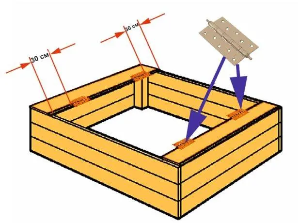 DIY sandbox with lid